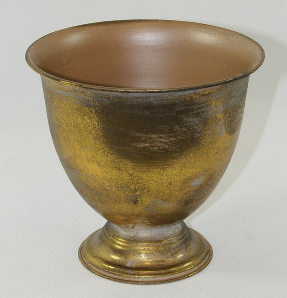 metalowa osłonka / donica / naczynie Gold Home, 19x20x20cm