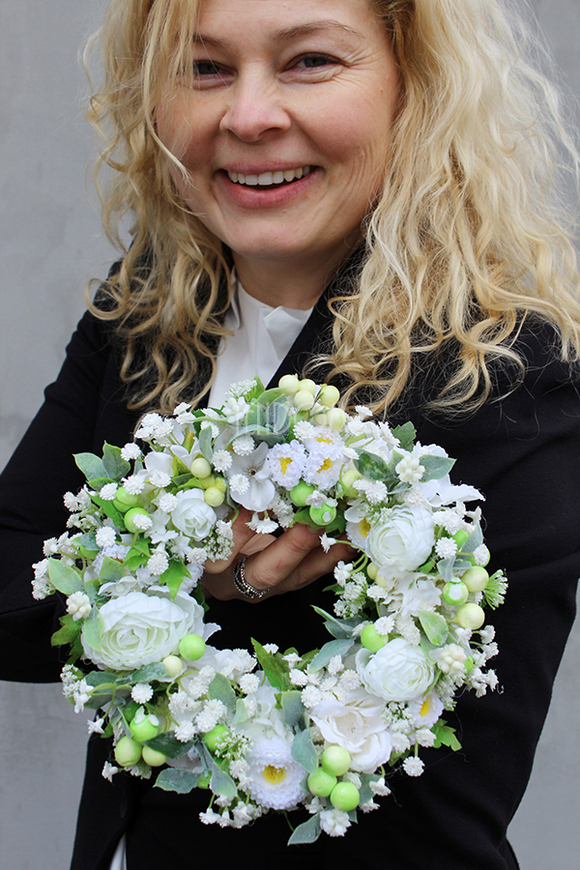 dekoracyjne wianki na drzwi / stroiki na stół / drzwi Pierwsza Komunia, śr. ok. 42,21,20,11cm