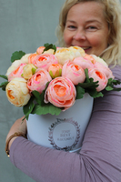 kompozycja kwiatowa / bukiet Flowerbox Landrino, wys.25cm