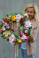 bardzo efektowny wianek na drzwi Salla, śr.38cm 