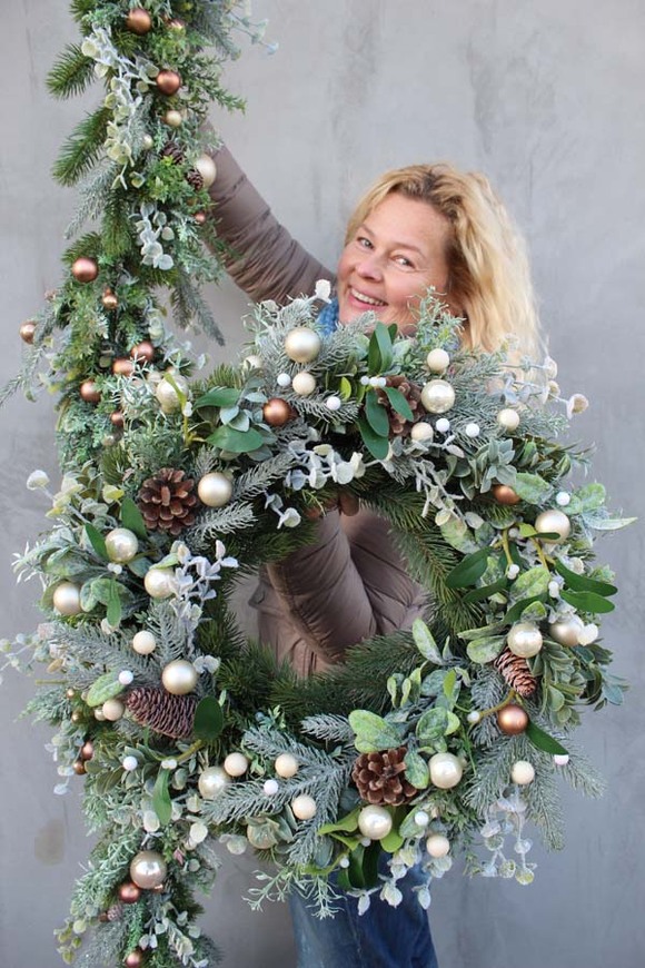 świąteczna dekoracja wianek na drzwi Green Canoe śr.50cm