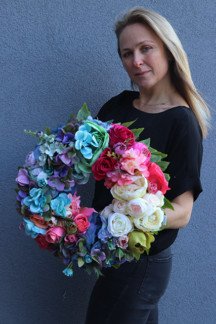 efektowny wianek na drzwi, Caryca Katarzyna New, śr.38cm 