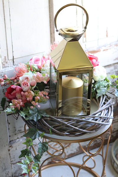 nagrobny wieniec z lampionem, Berana, śr.48cm