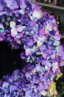 Fioletowa Hortensja Beti z borówką, ogromny wianek śr.60cm