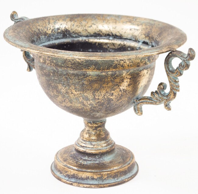 metalowa osłonka / donica / naczynie Gold Palace, 22x34x26,5cm