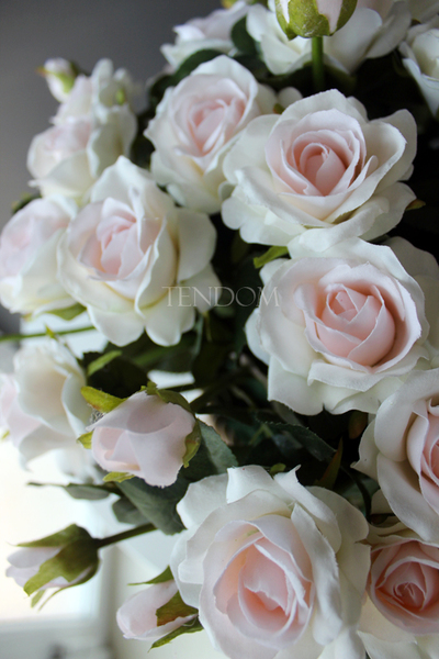 bogaty kosz z bladoróżowymi różami Romance Pink 2, 40x40cm