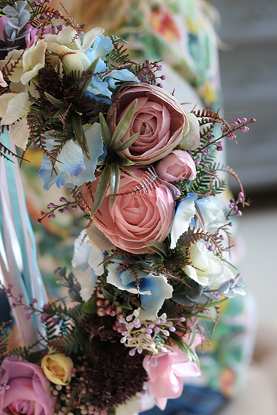 dekoracyjny wiosenny wianek Wichry za Wzgórzami, śr.34cm