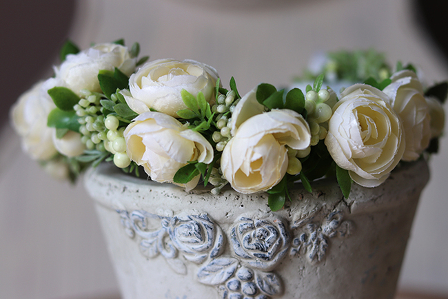 Celissa 2 komunijny kwiatowy wianek na głowę, rozmiar uniwersalny