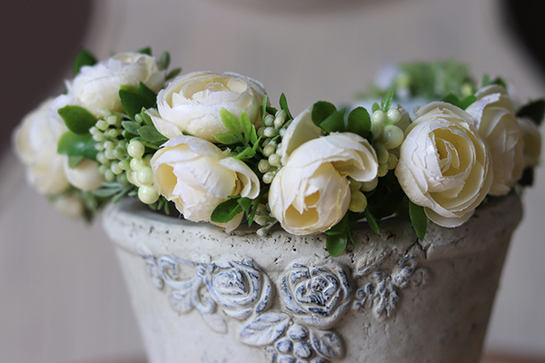 Celissa 2 komunijny kwiatowy wianek na głowę, rozmiar uniwersalny