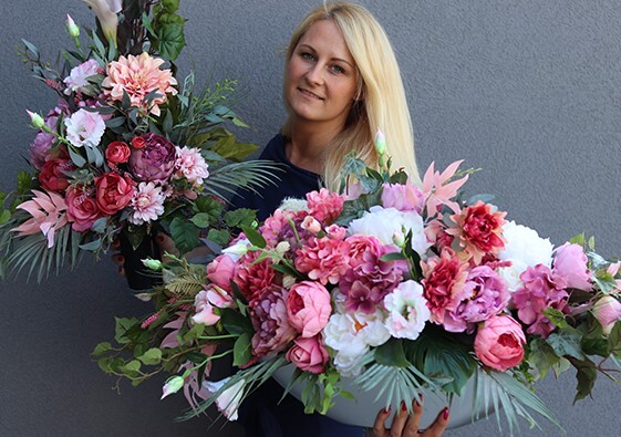 Dellano, elegancki komplet dekoracji nagrobnych, kompozycja + bukiet