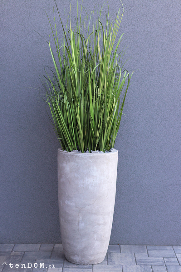 Concrete New, wysokiej jakości sztuczna trawa w betonowej donicy, wys. 175cm