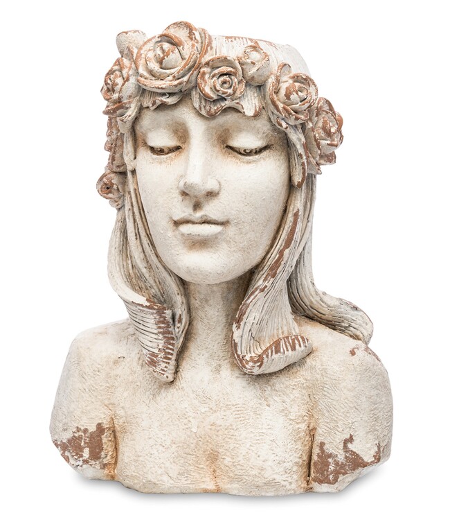 Nymph Head, dekoracyjna osłonka w kształcie głowy kobiety, wym.47x34x24cm