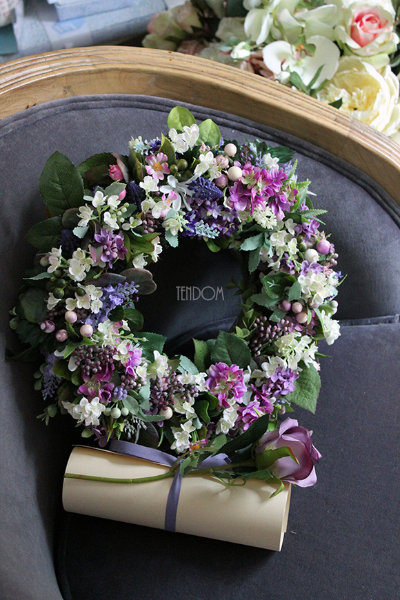 dekoracyjny wianek na drzwi Theresa, śr.34cm