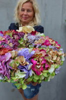 Jesienne Hortensje efektowny wianek na drzwi śr.45cm 