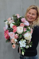 Hollywood kompozycja kwiatowa / bukiet, wys.32xdł.70cm