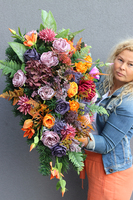 barwna wiązanka nagrobna, Jesienna Melodia, dł.82cm 