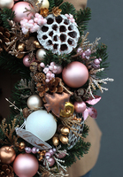 bożonarodzeniowy wianek Świąteczny Lotos, śr.45cm