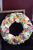Bardzo duży dekoracyjny wianek wiosenny Kamasylvia, wym.58cm