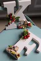 dekorowana litera, Autko Owocowe, 1szt.