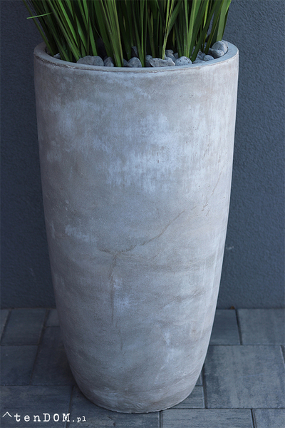 Concrete New, wysokiej jakości sztuczna trawa w betonowej donicy, wys. 175cm