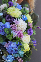 Blue Elle, wiązanka nagrobna, dł.80cm 