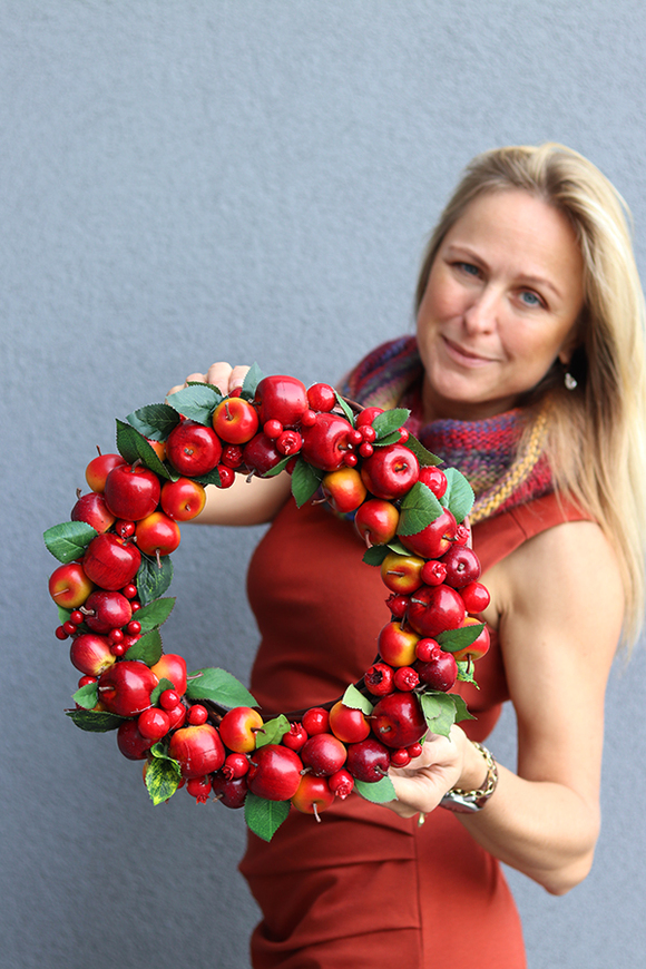 jesienny wianek Jabłkowy, śr.35cm