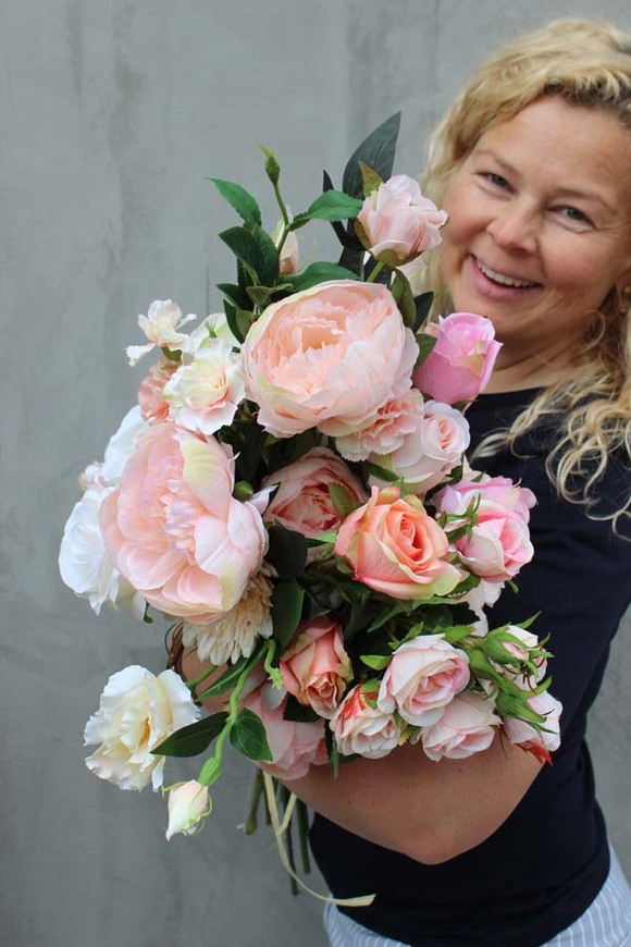 Abella, pastelowy bukiet do wazonu, dł.60cm