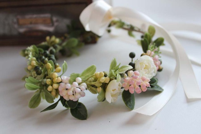 Katia komunijny kwiatowy wianek na głowę, rozmiar uniwersalny 