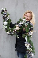 White Snow girlanda / dekoracja na stół, dł.1.8m 