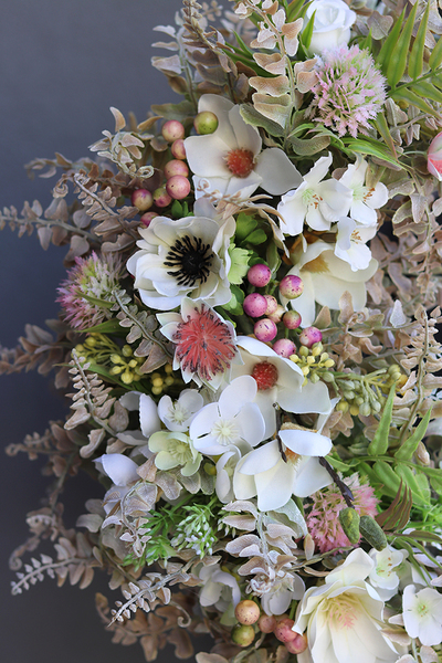 Green Canoe White I, wianek dekoracyjny na drzwi, śr.45cm