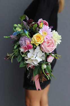 Bacciano 4, bukiet kwiatowy do ręki, dł.30cm