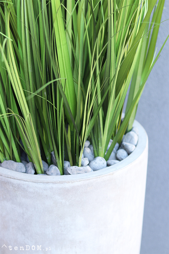 Concrete New, wysokiej jakości sztuczna trawa w betonowej donicy, wys. 175cm