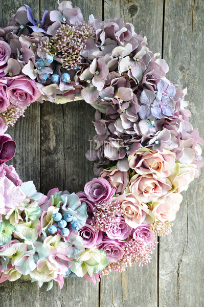 bardzo duży wianek na drzwi Bogactwo Natury, śr.50cm  