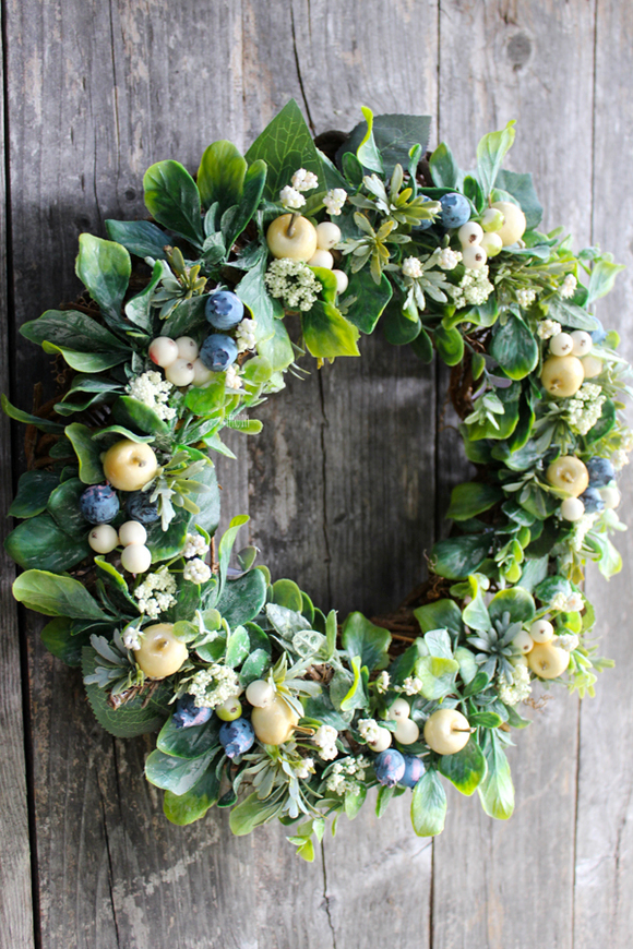 jesienny dekoracyjny wianek Antonina, śr.32cm  