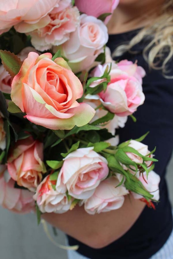 Abella, pastelowy bukiet do wazonu, dł.60cm