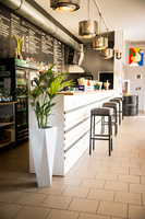 Rossa donica jasny marmurek z wewnętrzną półką 38x75cm