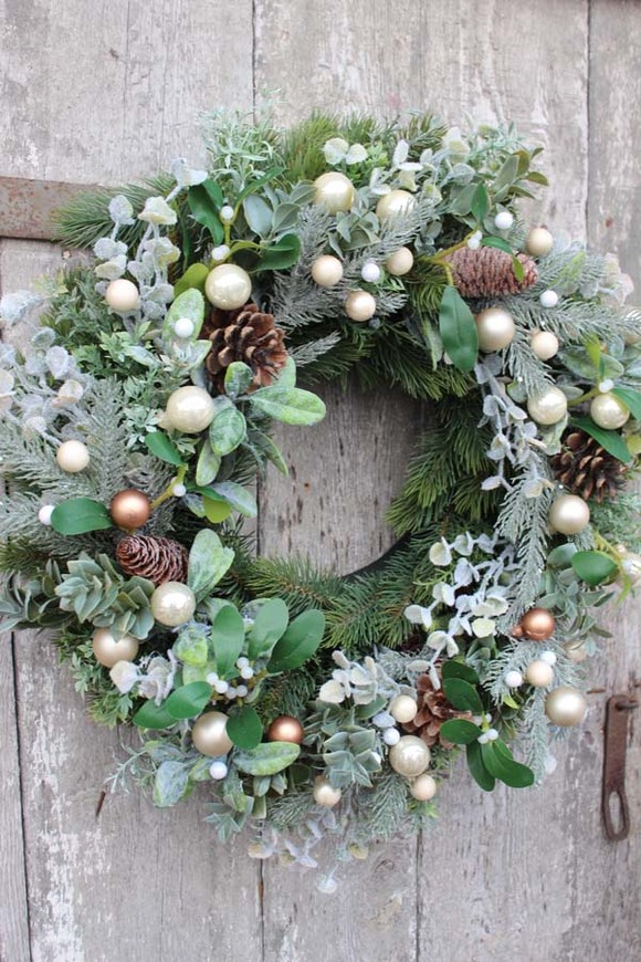 świąteczna dekoracja wianek na drzwi Green Canoe śr.50cm