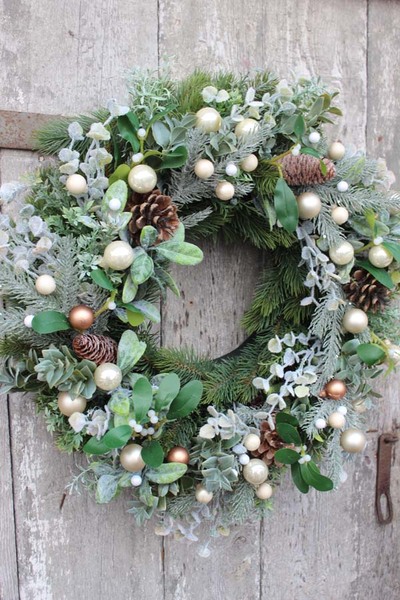 świąteczna dekoracja wianek na drzwi Green Canoe śr.50cm