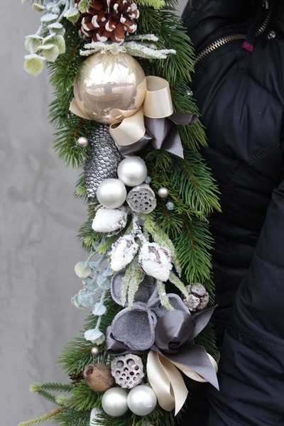 White Snow girlanda / dekoracja na stół, dł.1.8m 