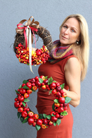 jesienny wianek Jabłkowy, śr.35cm