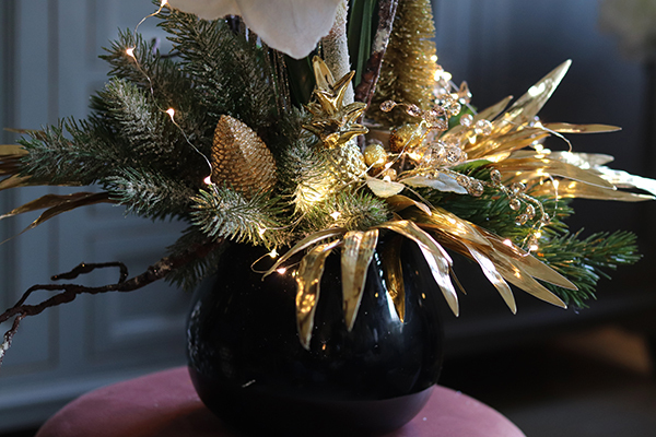 Amarylis Rezydencja Premium, świąteczna kompozycja z białym amarylisem, wys.63cm