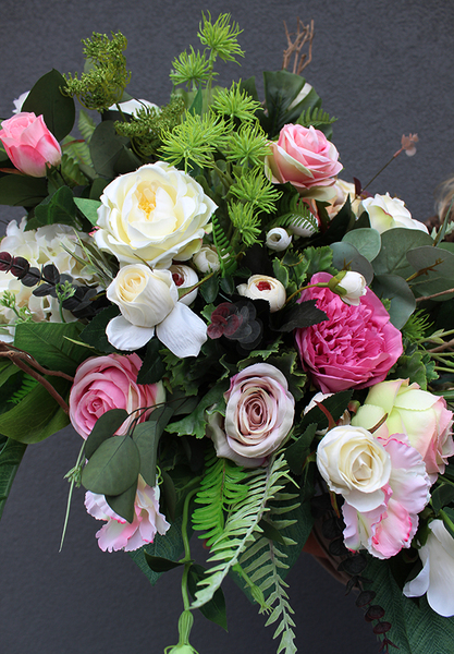 dekoracja nagrobna / bukiet Edyta, wym.50x75x60cm