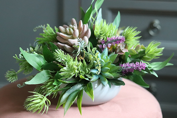 kompozycja sukulenty, Różowa Mgła, wys.25cm 