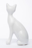 ceramiczna figurka Kot siedzący C, wym.15.5x9x5.5cm