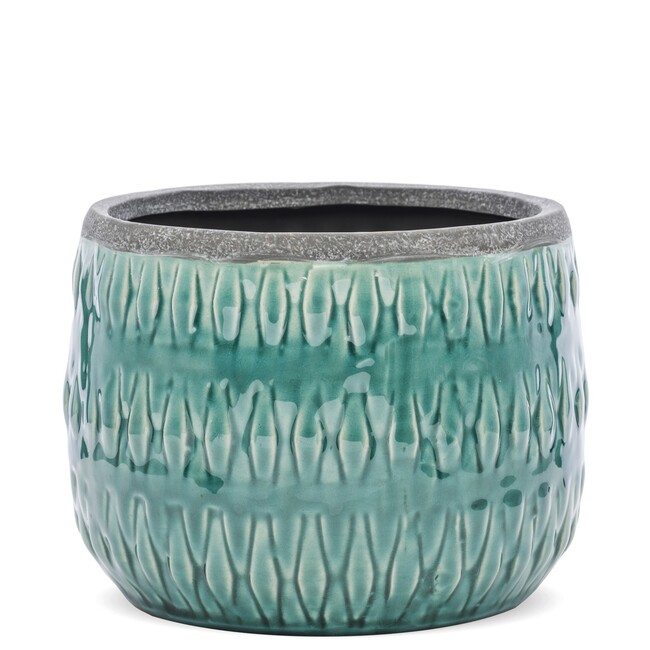 Cornellia Lazurro, ceramiczna osłonka / donica, wys.14.5x18x18cm 