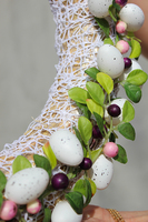 dekoracyjny wianek wielkanocny Koronkowy 10, śr.30cm