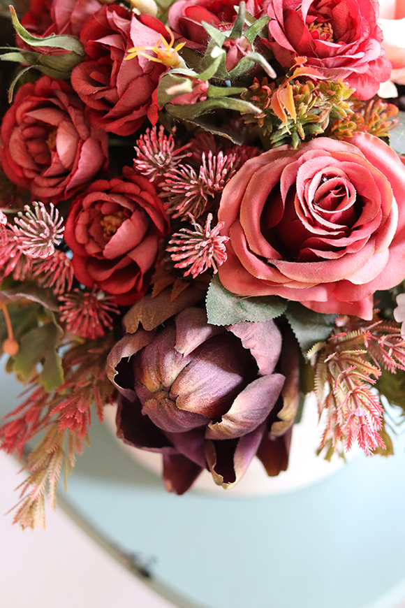 Branella flowerbox / kompozycja kwiatowa z orchideą, wys.36cm