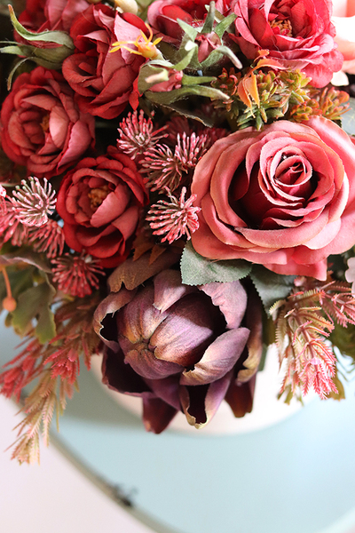 Branella flowerbox / kompozycja kwiatowa z orchideą, wys.36cm