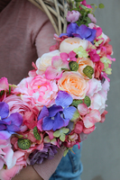 bardzo duży wianek na drzwi Wiosna w Domu, śr.50cm  