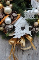 Golden House, wianek świąteczny, śr.28cm 